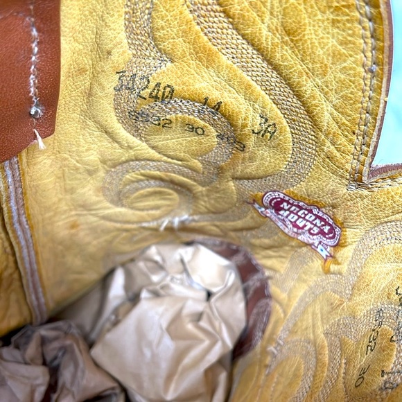 Nocona two toned leather western cowboy boots USA sz 14 - Picture 8 of 10